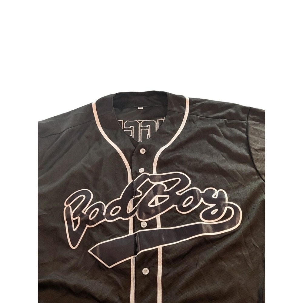 Vintage 90s Bad Boy Jersey Mens Sz XXL Notorious BIG Hip Hop Streetwear Black - Picture 4 of 9